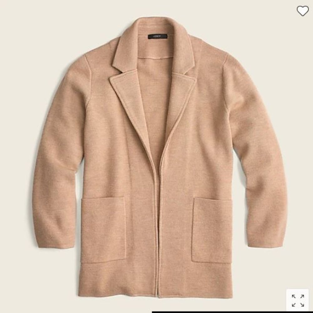 J. Crew Sophie Open Front Sweater Blazer, XXS